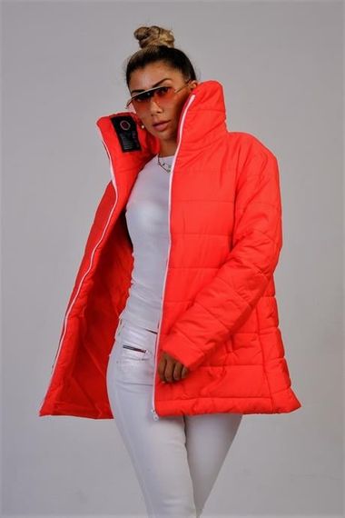 Markano Flag Red Stand Collar Waterproof Long Puffer Coat - photo 1