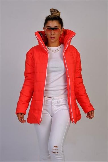 Markano Flag Red Stand Collar Waterproof Long Puffer Coat - photo 3