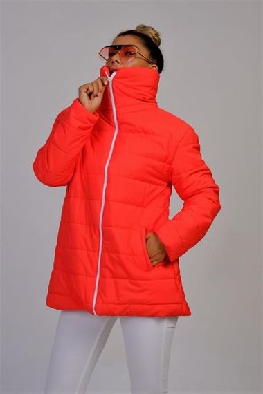 Markano Flag Red Stand Collar Waterproof Long Puffer Coat - photo 2