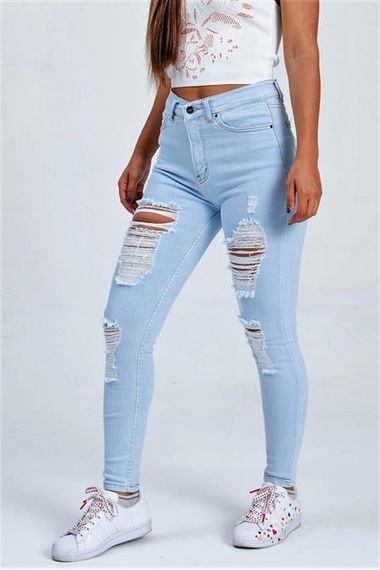 Markano Blue Ripped Detailed Skinny Jeans - photo 5