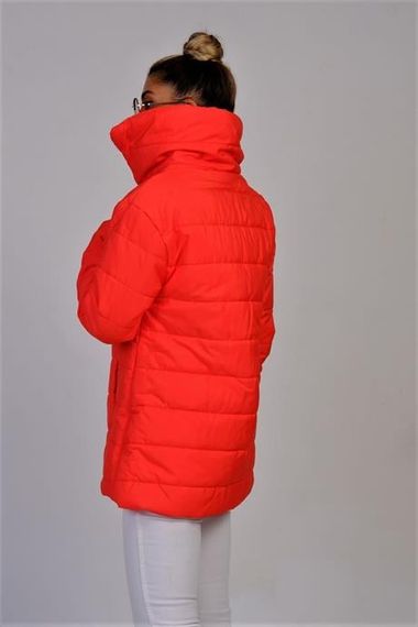 Markano Flag Red Stand Collar Waterproof Long Puffer Coat - photo 5