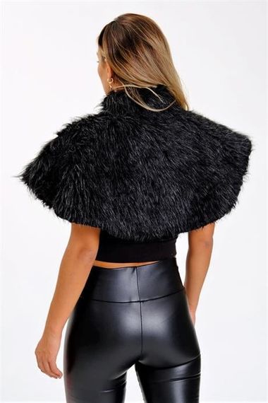 Markano Black Brooched Fur Scarf Bolero - photo 5