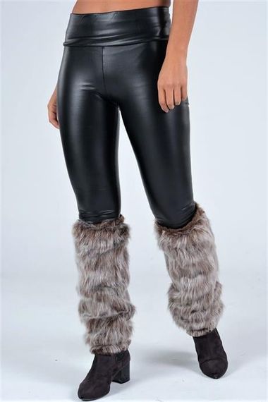 Markano Brown Plush Leggings - photo 1