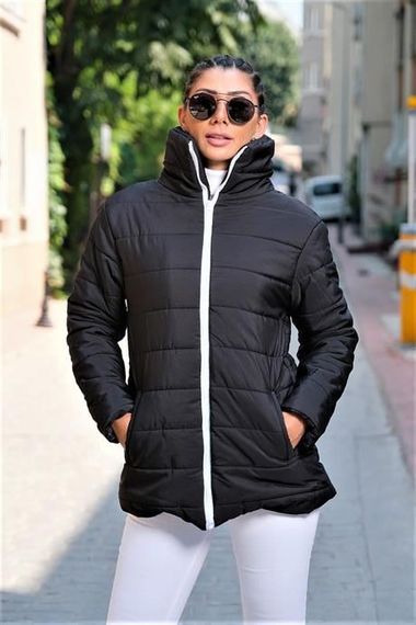 Markano Black Stand-up Collar Waterproof Long Puffer Coat - photo 5