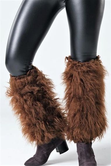 Markano Brown Furry Plush Leggings - photo 5