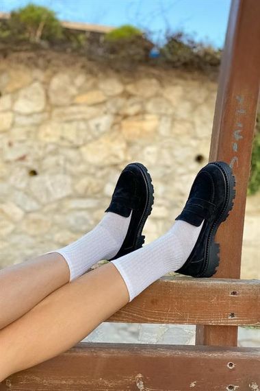 Raise Black Suede Women's Loafer Shoes