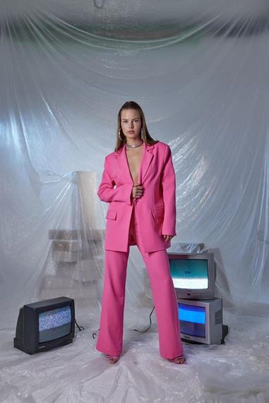 Panky Blazer Ceket Pembe - fotoğraf 1