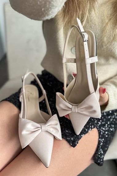 Markano Beige Bow Women's Flats Stylish and Comfortable Ballet Shoes Available in Sizes 36 to 40 - photo 1