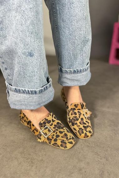 Markano Leopard Suede Women's Flats in Sizes 36 to 40