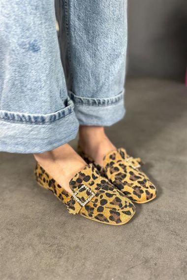 Markano Leopard Suede Women's Flats in Sizes 36 to 40