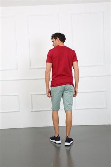 Шорты для мужчин Es 7075-2 в цвете шалфей, 98% хлопок, 2% эластан, доступные размеры: 30-38 - фото 5