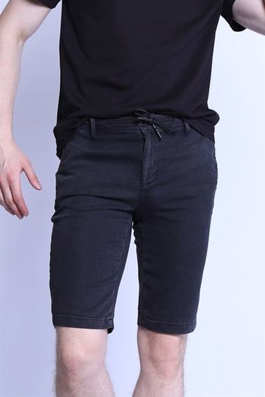 Чоловічі чорні спортивні шорти-панталони Es roy jogger 7078-02 з бавовни та еластану, розміри S, M, L, XL, XXL - фото 2