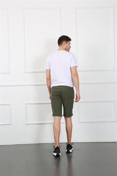 Чоловічі шорти Es roy 7023-01 кольору хакі з TENCEL та бавовною, розміри 30-38 - фото 2