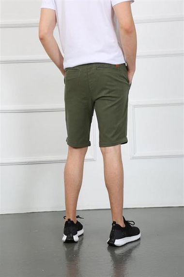 Чоловічі шорти Es roy 7023-01 кольору хакі з TENCEL та бавовною, розміри 30-38 - фото 3