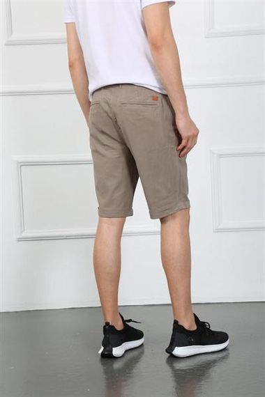 Чоловічі бежеві шорти Roy 7023-01 з Тенселу і бавовни, комфортна і стильна модель для літа, різні розміри 30-38 - фото 5