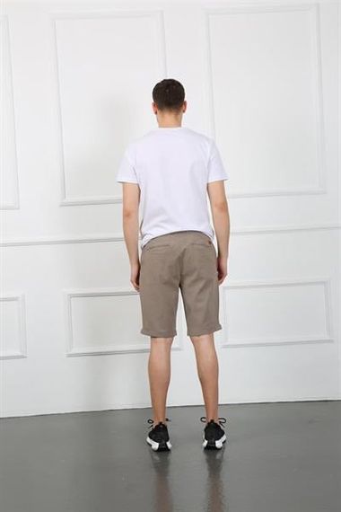 Чоловічі бежеві шорти Roy 7023-01 з Тенселу і бавовни, комфортна і стильна модель для літа, різні розміри 30-38 - фото 4