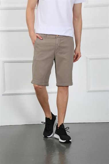 Чоловічі бежеві шорти Roy 7023-01 з Тенселу і бавовни, комфортна і стильна модель для літа, різні розміри 30-38 - фото 3