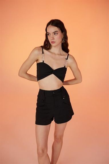 Шорты Rise черные, размеры S, XS, M, L, стильный дизайн для комфортного ношения - фото 2