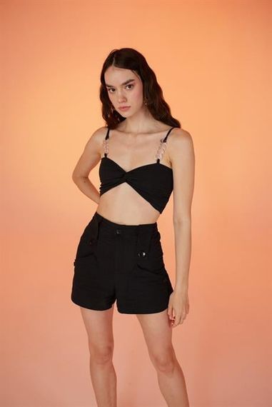 Шорты Rise черные, размеры S, XS, M, L, стильный дизайн для комфортного ношения - фото 3