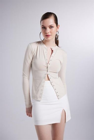 بلوز ماركانو آنا بلون البيج متوفر بمقاسات S وXS وM وL - صورة 2