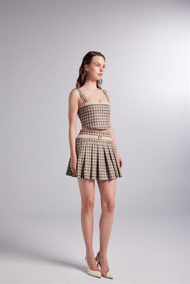 Markano Merida Şort Etek Bej - photo 3