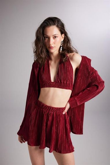 Oversize сорочка Markano Комфорт бордова, доступні розміри S, XS, M, L - фото 2