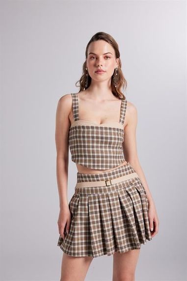 Markano Merida Şort Etek Bej - photo 2