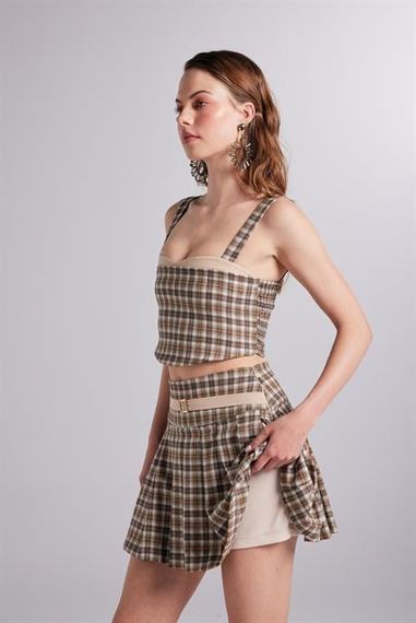 Markano Merida Şort Etek Bej - photo 4