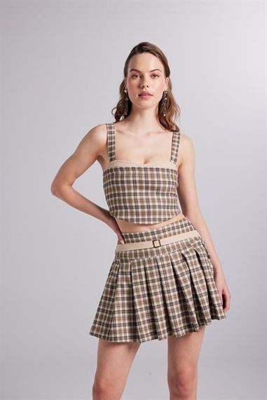 Markano Merida Şort Etek Bej - photo 5