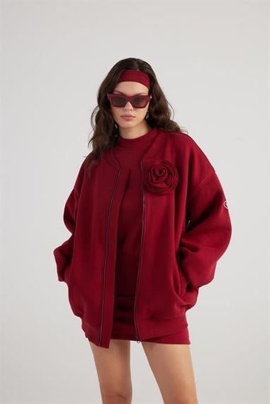 Markano Alexa Bomber Ceket Bordo - fotoğraf 2