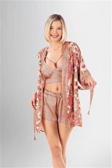 Markano  3'lü Şort Takımı Desenli - fotoğraf 1