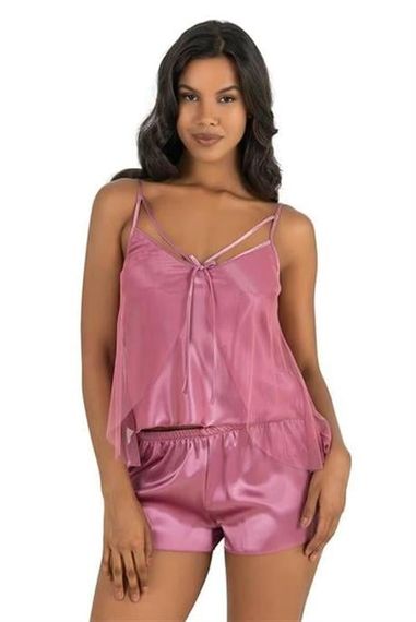 Комплект интимного белья Markano из сатена, цвет: розовый, 100% местное производство, безопасный для здоровья, содержит 2 предмета