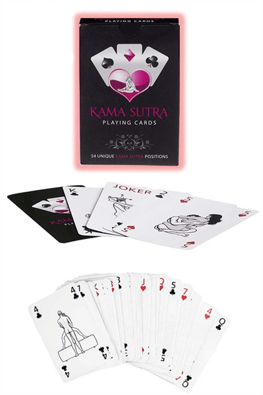 Markano  Sexy Görselli Oyun Kartı Kama Sutra Siyah Ağız Topu Maske Set