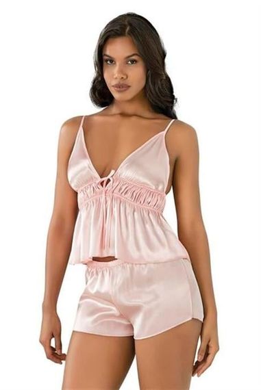 Markano  Somon Saten Şort Takımı 