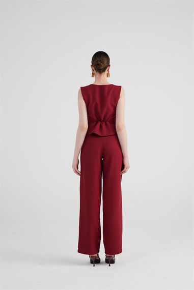 Markano Frida Yelek Bordo - صورة 5