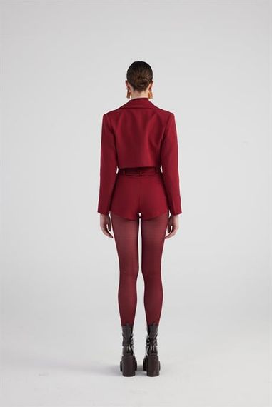 Markano Camila Crop Blazer Ceket Bordo - photo 5