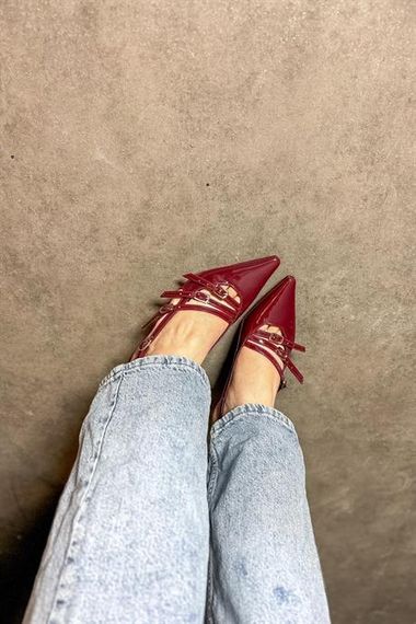 Туфли на каблуках Space Bordo с тремя застежками, размеры 36-40 - фото 2