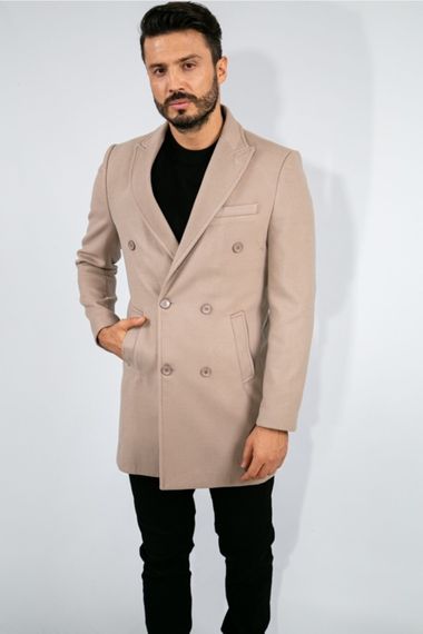 Suitmen Double Breasted Cachet Coat Biscuit - photo 1