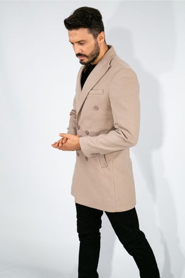 Suitmen Double Breasted Cachet Coat Biscuit - photo 3