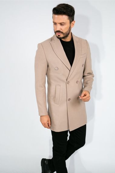 Suitmen Double Breasted Cachet Coat Biscuit - photo 5