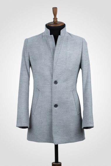 Suitmen Judge Collar Stamp Coat Light Gray - photo 1