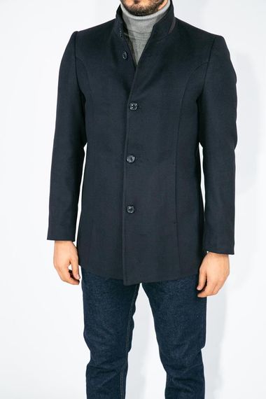 Suitmen Judge Collar Stamp Coat Navy Blue - photo 4