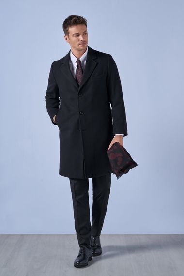 Suitmen Mono Collar Long Cachet Coat Black - photo 1