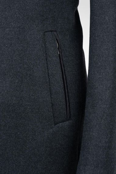 Suitmen Hooded Collar Cachet Coat Smoked - photo 5