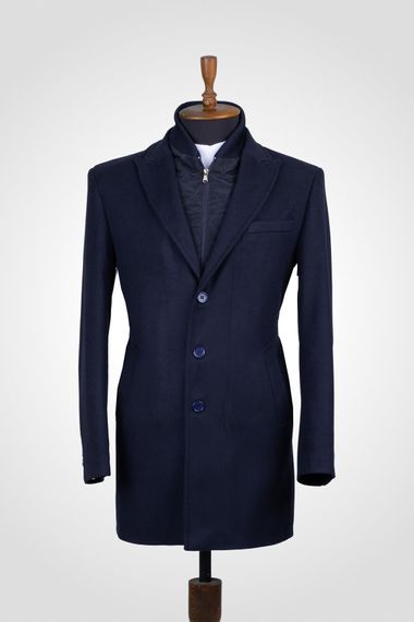 Suitmen Quilted Cachet Coat Navy Blue - photo 1