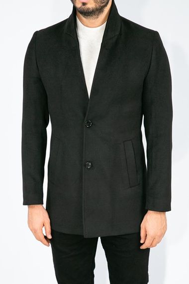 Suitmen Standing Collar Cachet Coat Black - photo 1