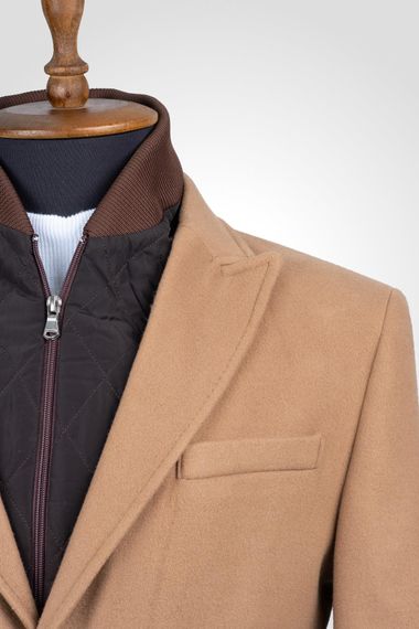 Suitmen Quilted Stamp Coat Dark Camel - photo 3