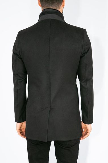 Suitmen Fur Collar Cachet Coat Black - photo 5