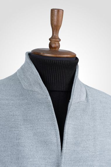 Suitmen Standing Collar Cachet Coat Light Gray - photo 5