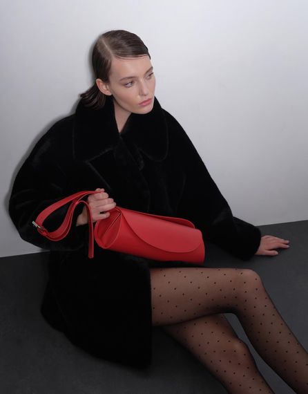 Vargas Silindir Baget Formlu Basic Kadın Çanta Kırmızı - fotoğraf 2